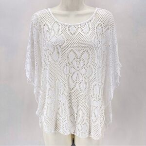 Gigi Moda white floral lace shirt